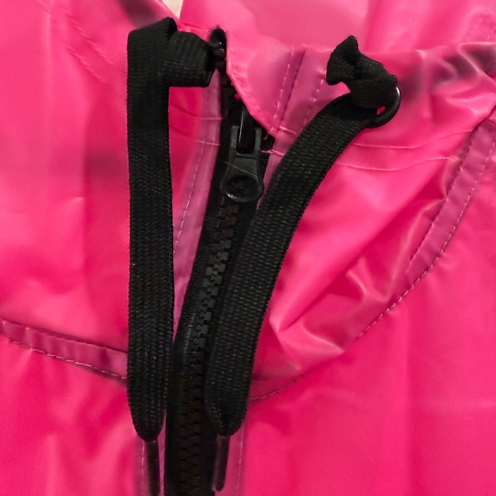 MTA Sport Hot Pink Semi Sheer Hooded Windbreaker Jacket Women’s Large Festival - Picture 5 of 6